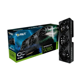 Видеокарта, PALIT, RTX5080 INFINITY 3 OC 16GB (4710562245752), (NE75080U19T2-GB2035S), GDDR7, 256bit, 3-DP, HDMI, 331.9*127.1*56.8 мм, Цветная коробка