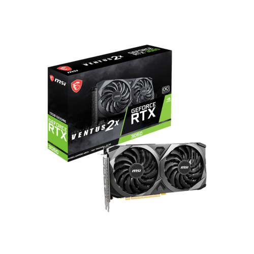 Видеокарта MSI GeForce RTX 3060 VENTUS 2X 12G, 12G GDDR6 192-bit HDMI 3xDP RTX 3060 VENTUS 2X 12G