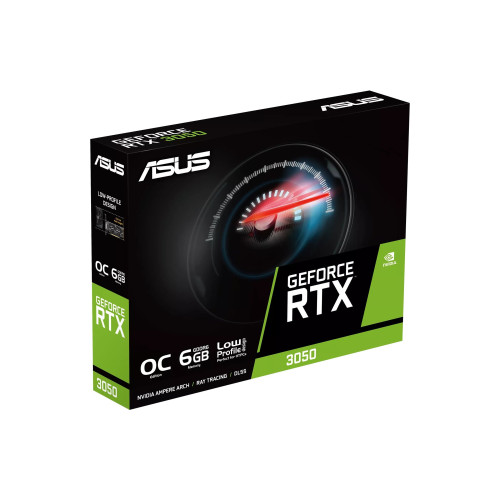 Видеокарта ASUS GeForce RTX 3050 OC GDDR6 6GB 96-bit DVI HDMI DP RTX3050-O6G-LP-BRK