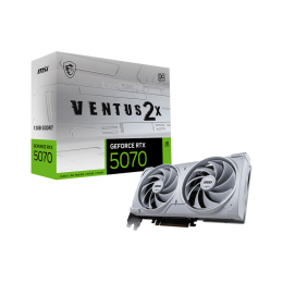 Видеокарта MSI GeForce RTX 5070 12G VENTUS 2X OC WHITE, 12Gb GDDR7 192-bit 1xHDMI 3xDP G5070-12V2CW