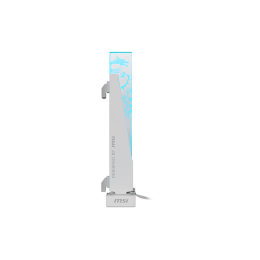 Вертикальный ARGB держатель Видеокарты MSI MPG ARGB GRAPHICS CARD STAND 3-pin ARGB 310g 8 mm tempered glass + SPCC + ABS  White