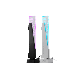 Вертикальный ARGB держатель Видеокарты MSI MPG ARGB GRAPHICS CARD STAND 3-pin ARGB 310g 8 mm tempered glass + SPCC + ABS  White