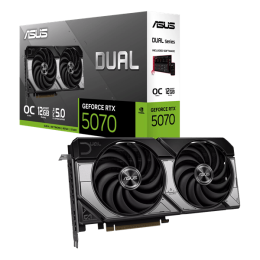 Видеокарта ASUS GeForce RTX 5070 12GB OC Edition GDDR7 192-bit 1xHDMI 3xDP DUAL-RTX5070-O12G