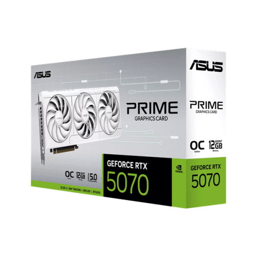 Видеокарта ASUS GeForce RTX 5070 12Gb PRIME-RTX5070-O12G-WHITE 12Gb GDDR7 192-bit 1xHDMI 3xDP PRIME-RTX5070-O12G-W