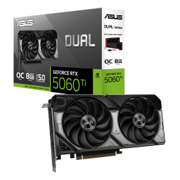 Видеокарта ASUS GeForce RTX 5060 Ti 8Gb, DUAL OC Edition GDDR7 128-bit 1xHDMI 3xDP DUAL-RTX5060TI-O8G