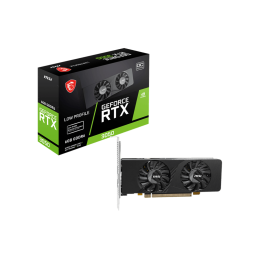 Низкопрофильная Видеокарта MSI GeForce RTX 3050 LP E 6G OC, 6G GDDR6 96-bit 2xHDMI DP