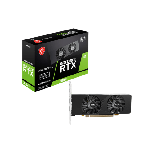 Низкопрофильная Видеокарта MSI GeForce RTX 3050 LP E 6G OC, 6G GDDR6 96-bit 2xHDMI DP