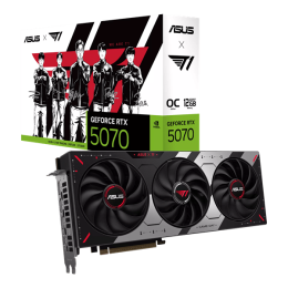 Видеокарта ASUS GeForce RTX 5070 12Gb T1 GAMING OC Edition GDDR7 192bit 28Gbps 3xDP 1xHDMI PCI Express 5.0 MaxRes 7680x4320 T1-RTX5070-O12G-GAMING