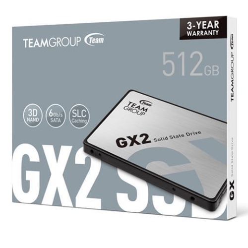 Твердотельный накопитель 512GB SSD TeamGroup GX2 2.5” SATA3 R530Mb/s, W430MB/s T253X2512G0C101