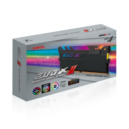 Оперативная память 16GB GEIL DDR4 3200MHz UDIMM PC4-25600 3200MHz 16-20-20-40 EVO X II Black с RGB подсветкой 16-20-20-40 GEXSB416GB3200C16BSC Retail Pack
