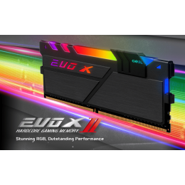 Оперативная память 16GB GEIL DDR4 3200MHz UDIMM PC4-25600 3200MHz 16-20-20-40 EVO X II Black с RGB подсветкой 16-20-20-40 GEXSB416GB3200C16BSC Retail Pack