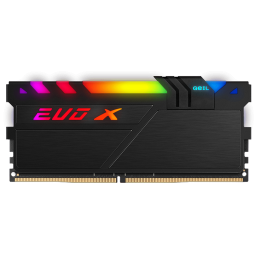 Оперативная память 16GB GEIL DDR4 3200MHz UDIMM PC4-25600 3200MHz 16-20-20-40 EVO X II Black с RGB подсветкой 16-20-20-40 GEXSB416GB3200C16BSC Retail Pack