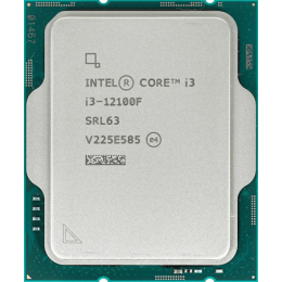 Процессор Intel Core i3-12100F Base 3,3GHz(EC), Performance 4,3GHz(PC), Max Turbo 4,3GHz, Cache 12Mb, 4/8 Adler Lake, Base TDP 58W, Turbo TDP 89W, FCLGA1700 w/o cooler, OEM (CM8071504651013)