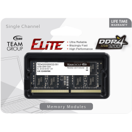 Оперативная память для ноутбука 32GB DDR4 3200Mhz Team Group ELITE PC4-25600 CL22 SO-DIMM TED432G3200C22-S01