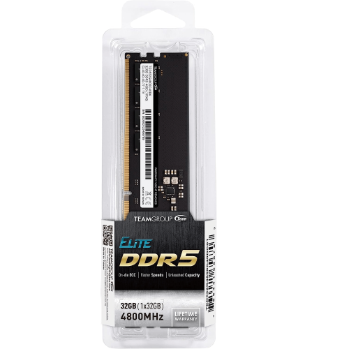 Оперативная память 32GB 4800MHz DDR5 Team Group ELITE PC5-38400 CL40-40-40-77 1.1V TED532G4800C4001
