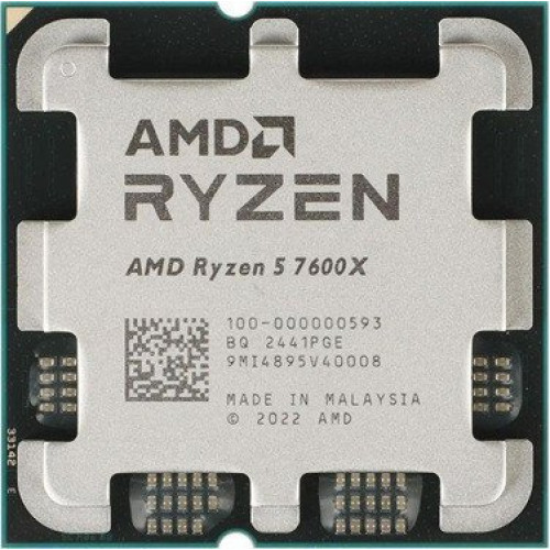 Процессор AMD Ryzen 5 7600X 4,7Гц (5,3ГГц Turbo) Zen4 6-ядер 12-потоков, 6MB L2, 32MB L3, 105W-142W, AM5, OEM, 100-000000593