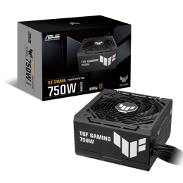 Блок питания ASUS  750W, TUF Gaming 750W Bronze, Non Modular, ATX, 80+ BRONZE, КПД 89%, Fan 135mm, Черный, TUF-GAMING-750B