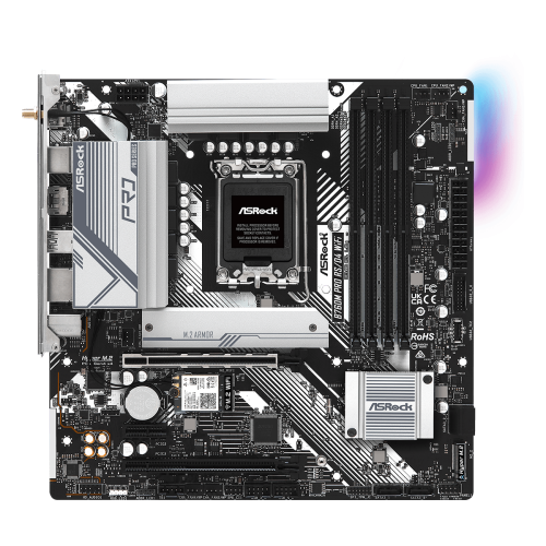 Материнская плата ASRock B760M PRO RS/D4 WIFI LGA1700 4xDDR4 4xSATA RAID 2xM.2 HDMI DP mATX