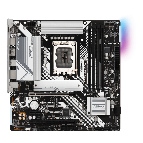 Материнская плата ASRock B760M PRO RS/D4 LGA1700 4xDDR4 4xSATA RAID 2xM.2 HDMI DP mATX