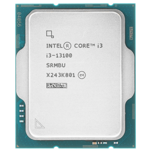Процессор Intel Core i3-13100 Base 3,4GHz(EC), Performance 4,5GHz(PC), Max Turbo 4,5GHz, Cache 12Mb, 4/8 Raptor Lake, UHD-графика Intel® 730, Base TDP 60W, Turbo TDP 89W, FCLGA1700 w/o cooler, OEM (CM8071505092202)
