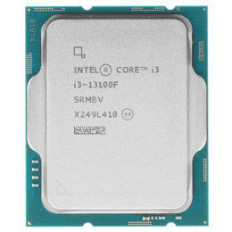 Процессор Intel Core i3-13100F Base 3,4GHz(EC), Performance 4,5GHz(PC), Max Turbo 4,5GHz, Cache 12Mb, 4/8 Raptor Lake, Base TDP 60W, Turbo TDP 89W, FCLGA1700 w/o cooler, OEM, CM8071505092203