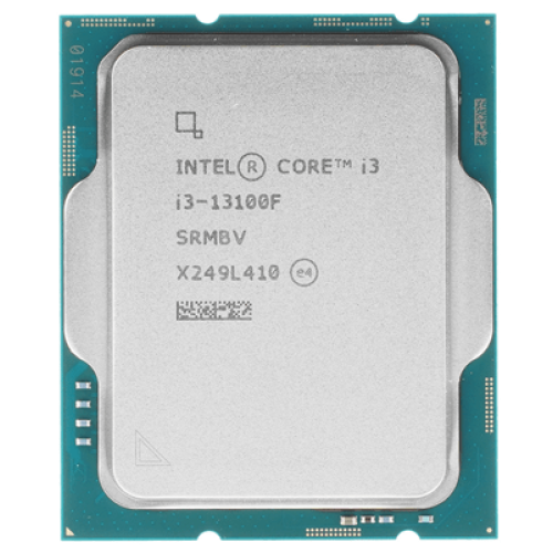 Процессор Intel Core i3-13100F Base 3,4GHz(EC), Performance 4,5GHz(PC), Max Turbo 4,5GHz, Cache 12Mb, 4/8 Raptor Lake, Base TDP 60W, Turbo TDP 89W, FCLGA1700 w/o cooler, OEM, CM8071505092203