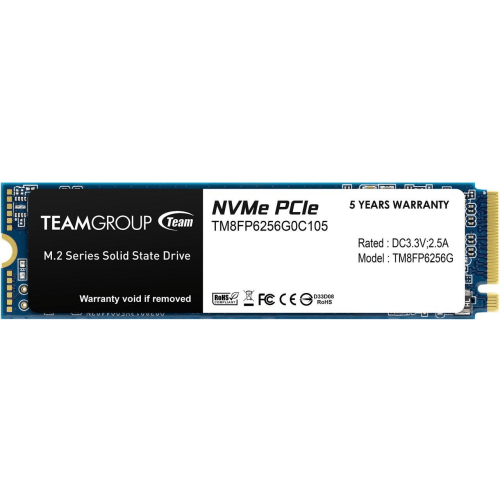 Твердотельный накопитель 256GB SSD TeamGroup MP33 M.2 NVMe R1600Mb/s W1300MB/s TM8FP6256G0C101
