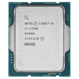 Процессор Intel Core i5-13500 Base 1,8GHz(EC), Performance 2,5GHz(PC), Max Turbo 4,8GHz, Cache 24Mb, 14/20 Raptor Lake, UHD-графика Intel® 770, Base TDP 65W, Turbo TDP 154W, FCLGA1700 w/o cooler, OEM, CM8071505093101