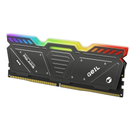 Оперативная память с RGB подсветкой 32GB Kit (2x16GB) GEIL POLARIS RGB 5600Mhz DDR5 UDIMM PC5-44800 38-44-44-84 1.25V GOSG532GB5600C38ADC Titanium Gray