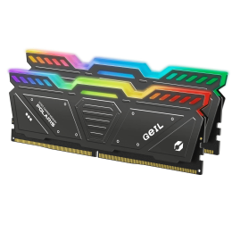 Оперативная память с RGB подсветкой 32GB Kit (2x16GB) GEIL POLARIS RGB 5600Mhz DDR5 UDIMM PC5-44800 38-44-44-84 1.25V GOSG532GB5600C38ADC Titanium Gray
