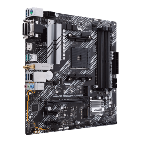 Материнская плата ASUS PRIME B550M-A WIFI II AM4 4xDDR4 4xSATA3 RAID 2xM.2 VGA HDMI DVI mATX