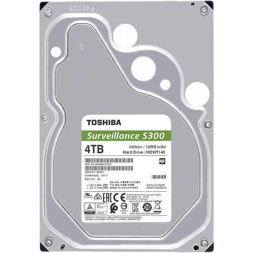 Жесткий диск для Видеонаблюдения HDD 4Tb TOSHIBA S300 Surveillance 5400rpm 256Mb SATA3 3,5" HDWT840UZSVA. MTBF 1млн. часов. Для систем видеонаблюдения!