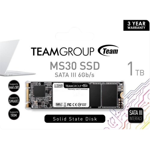 Твердотельный накопитель 1000GB SSD TeamGroup MS30 M.2 2280 R530Mb/s W480MB/s TM8PS7001T0C101