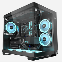 Корпус PCCooler C3T500 ARGB BK ATX/MATX/ITX USB3.1 Gen 2 Type-C, USB3.0, USB2.0, 6xFAN ARGB included (1x сзади, 2x сбоку, 3x снизу ), Black