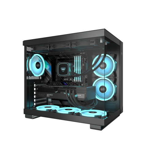 Корпус PCCooler C3T500 ARGB BK ATX/MATX/ITX USB3.1 Gen 2 Type-C, USB3.0, USB2.0, 6xFAN ARGB included (1x сзади, 2x сбоку, 3x снизу ), Black