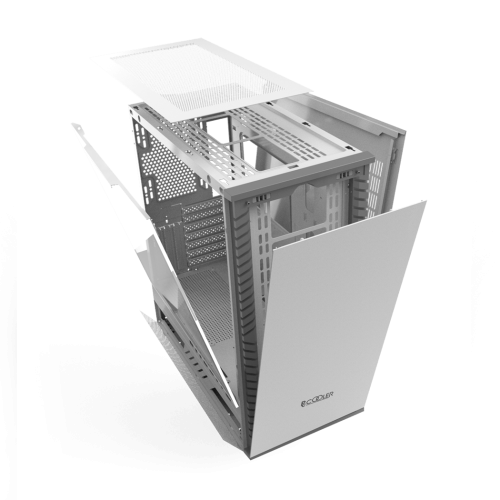 Корпус PCCooler IE200W EATX/ATX/mATX/ITX 2x3.5", 4x2.5", USB3.0, 2USB2.0, 1xFAN ARGB included (1x cзади), White