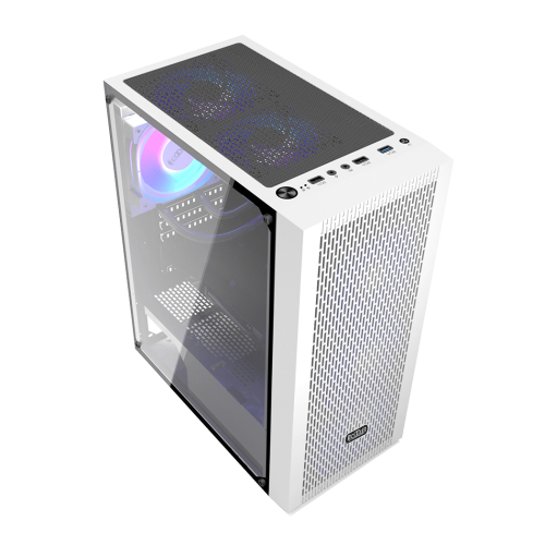 Корпус PCCooler MA100 MESH WH ATX/M-ATX/ITX USB3.0, 2xUSB2.0, 3xFAN ARGB included (3x спереди ) White