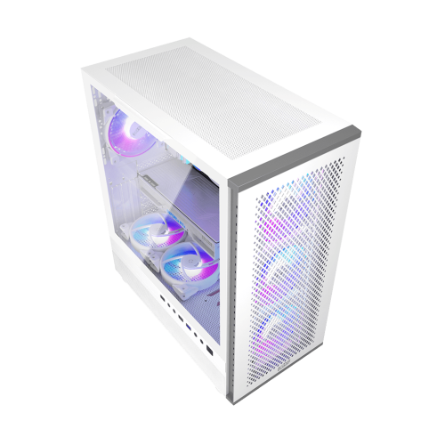 Корпус PCCooler ME200W MESH WH EATX/ATX/mATX/ITX 2x3.5", 4x2.5", USB3.0, 2xUSB2.0 3xFAN ARGB included (3x спереди ) White