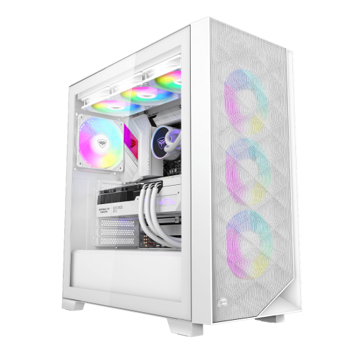 Корпус PCCooler C3D510 WH ARGB EATX/ATX/mATX/ITX 2x3.5", 2x2.5", USB3.0, 2xUSB2.0, 3xFAN ARGB included, White