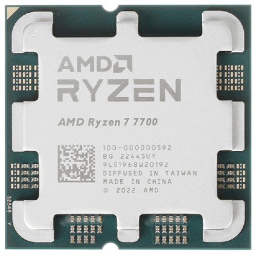 Процессор AMD Ryzen 7 7700 3,8Гц (5,3ГГцTurbo) Zen 4 8/16 8MB L2 32MB L3 65W AM5 100-000000592 OEM