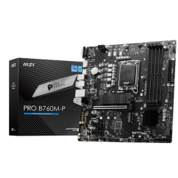 Материнская плата MSI PRO B760M-P LGA1700 4xDDR5 4xSATA3 RAID 2xM.2 HDMI DP mATX