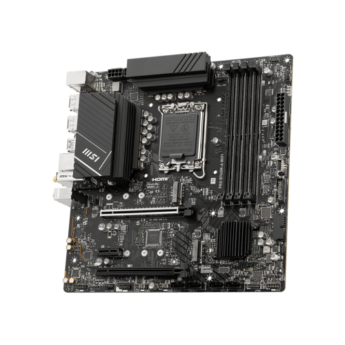 Материнская плата MSI PRO B760M-A WIFI LGA1700 4xDDR5 4xSATA3 RAID 2xM.2 2xHDMI 2xDP mATX