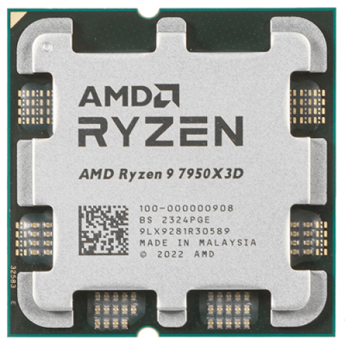 Процессор AMD Ryzen 9 7950X3D 4,2Гц (5,7ГГц Turbo) 16-ядер 32-потока, 16MB L2, 128MB L3, 120W, AM5 OEM 100-000000908