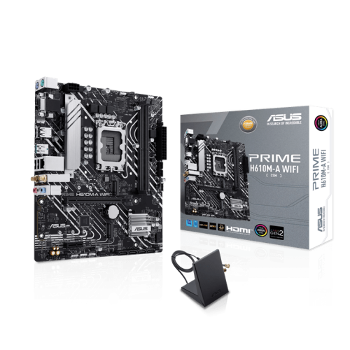 Материнская плата ASUS PRIME H610M-A WIFI, LGA1700 2xDDR5 4xSATA3 2xM.2 D-Sub HDMI DP mATX