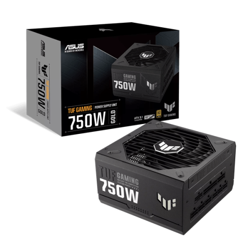 Блок питания ASUS 750W, TUF Gaming 750W Gold, Full Modular, ATX, 80+ GOLD, КПД 92%, Fan 135mm, Черный, TUF-GAMING-750G