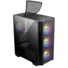 Компьютерный корпус MSI MAG FORGE M100R mATX/Mini-ITX, 2x 2.5", 1x2.5"/3.5", 1x 3.5", 2xUSB 2.0, 1xUSB 3.2 Gen1, Audio, Mic, Предустановленые ARGB вентиляторы Спереди 3xARGB Fan, Сзади 1xARGB MicroATX
