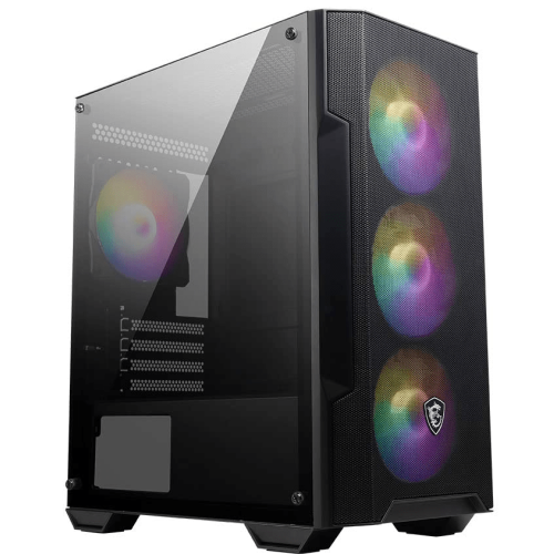 Компьютерный корпус MSI MAG FORGE M100R mATX/Mini-ITX, 2x 2.5", 1x2.5"/3.5", 1x 3.5", 2xUSB 2.0, 1xUSB 3.2 Gen1, Audio, Mic, Предустановленые ARGB вентиляторы Спереди 3xARGB Fan, Сзади 1xARGB MicroATX