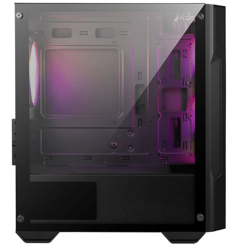 Компьютерный корпус MSI MAG FORGE M100R mATX/Mini-ITX, 2x 2.5", 1x2.5"/3.5", 1x 3.5", 2xUSB 2.0, 1xUSB 3.2 Gen1, Audio, Mic, Предустановленые ARGB вентиляторы Спереди 3xARGB Fan, Сзади 1xARGB MicroATX