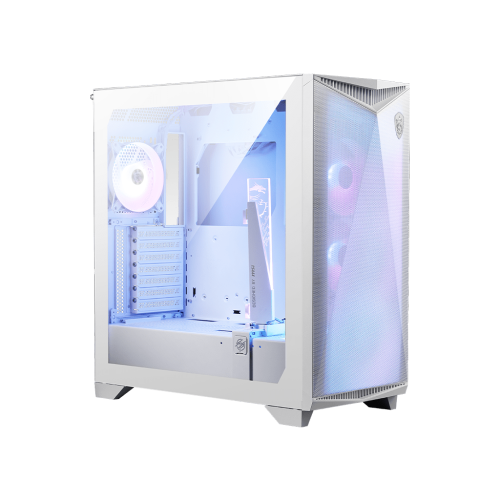 Компьютерный корпус MSI MPG GUNGNIR 300R AIRFLOW E-ATX/ATX/mATX/Mini-ITX, 3xUSB 3.2, 4xFAN ARGB предустановленные c завода (3x120мм спереди и 1x120мм сзади), Белый