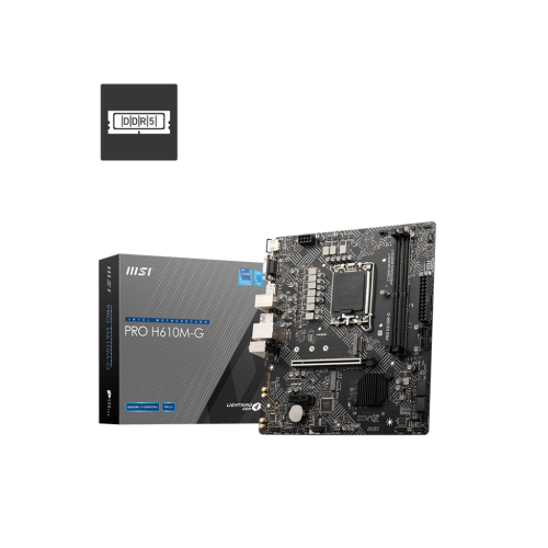 Материнская плата MSI PRO H610M-G LGA1700 H610 2xDDR5 4xSATA3 M.2 VGA HDMI DP mATX